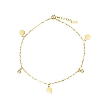 Armband 925/- Sterling Silber gelb vergoldet glanz Zirkonia weiß