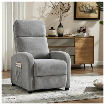 Liegesessel Jasna Cord Grau