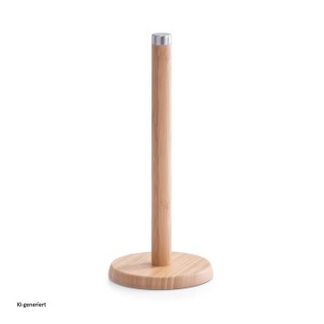 Küchenrollenhalter Bambus, Edelstahl