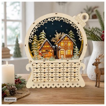 Adventskalender Weihnachtskugel zum Befüllen