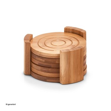 Glasuntersetzer-Set 7-teilig Bambus