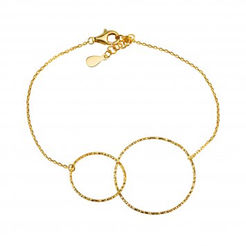 Armband 925 Silber vergoldet diamantiert