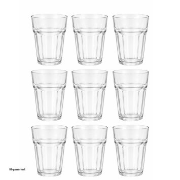 9 Trinkgläser 250 ml Wassergläser Glas spülmaschinengeeignet