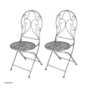 Gartenstuhl 2er-Set Lani Grau