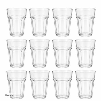 12 Trinkgläser 250 ml Wassergläser Glas spülmaschinengeeignet