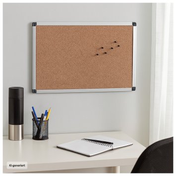 Pinboard mit Alurahmen Kork