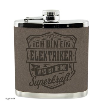 Echter Kerl Flachmann Elektriker