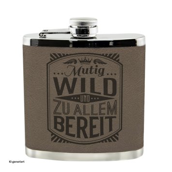Echter Kerl Flachmann mutig