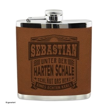 Echter Kerl Flachmann Sebastian