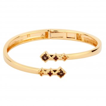 Armband 925 Sterling Silber vergoldet Glänzend Rauchquarz braun