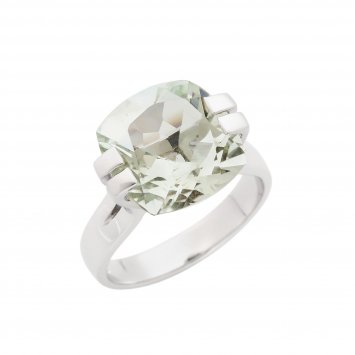 Ring 925 Sterling Silber rhodiniert Glänzend Amethyst grün