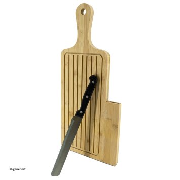 Brotschneidebrett mit Messer Bamboo