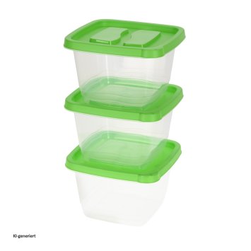 Vorratsdosen-Set, 3-teilig Deckel Grün