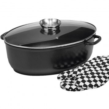 Krüger Gänsebräter Aluguss aus der Serie Delta beschichtet 38cm