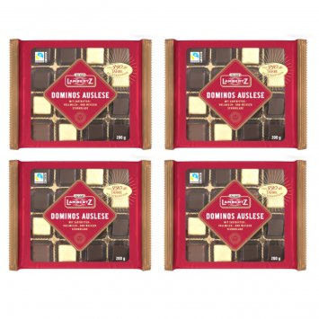Dominos Auslese Zartbitter Vollmilch Weißeschokolade 200g 4er Pack