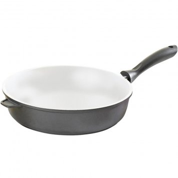 Krüger Aluguss Schmorpfanne aus Serie Oslo Keramik beschichtet 28cm