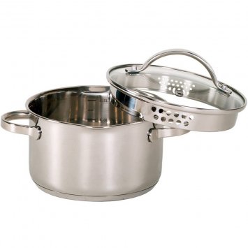 Krüger Kochtopf aus rostfreiem Edelstahl fassung 1500ml 16cm