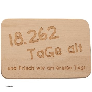 Frühstücksbrettchen 18.262 Tage alt und...