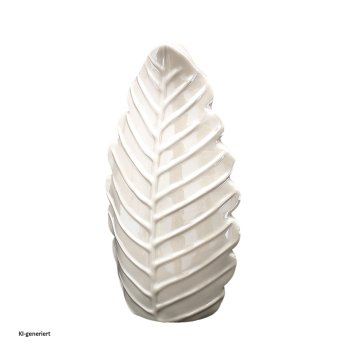 Porzellan-Vase Monstera-Blatt
