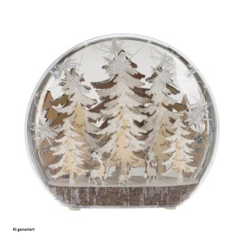 Weihnachtsdeko Kuppel, LED Wald