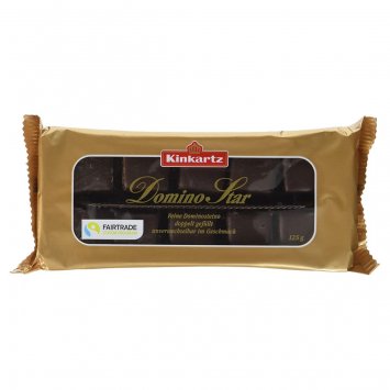 Kinkartz Domino Star aus Zartbitterschokolade und Lebkuchen 125g