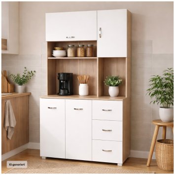 Küchenschrank Sonoma/Weiß Blanca