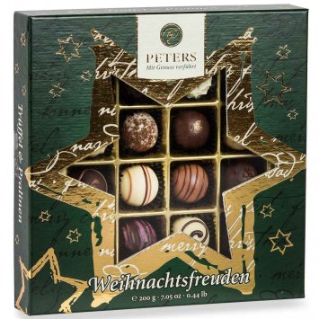 Peters Weihnachtstrüffel Auslese edle Komposition aus Schokolade 200g