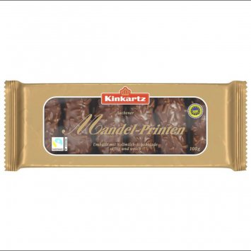 Kinkartz Mandel Printen umhüllt mit Vollmilchschokolade 100g