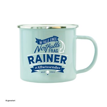 Echter Kerl Emaille Becher Rainer