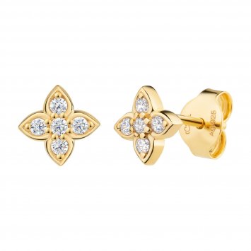 Ohrstecker 925  Silber vergoldet Zirkonia