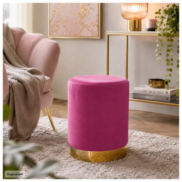 Hocker Reese Velvet Pink