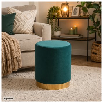 Hocker Reese Velvet Grün