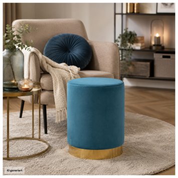 Hocker Reese Velvet Türkis