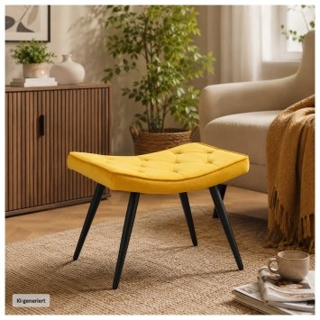 Hocker Freya Velvet Gelb