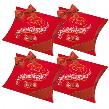 Lindt Schoko Kugeln aus Vollmilch Lindor Kissenpackung 325g 4er Pack