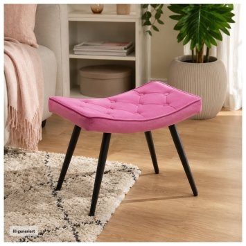 Hocker Freya Velvet Pink