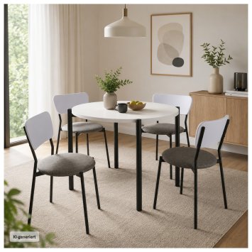 Tischgruppe Egbert 5-teilig Weiß