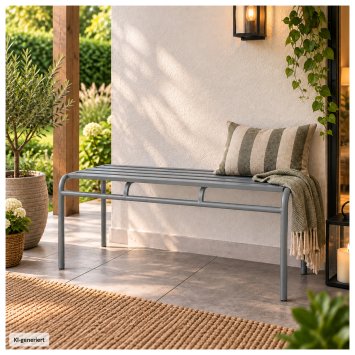 Bank Celia Basic Metall Grau