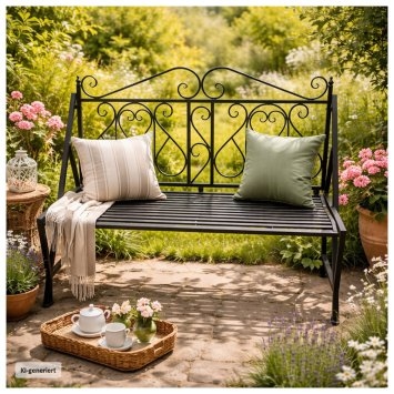 Gartenbank Solea Eisen Schwarz