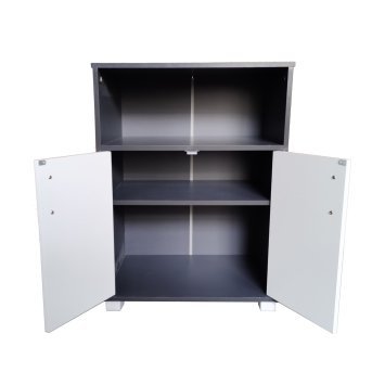Küchenschrank Grau/Weiß Blanca