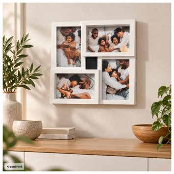 Bilderrahmen Ava Collage für 4 Fotos Weiß