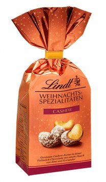 Lindt Cashew Kerne Vollmilchschokolade Weihnachts Spezialitäten 100g