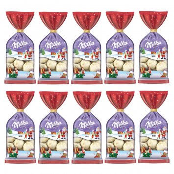 Milka Kugeln aus weißer und Alpenmilchschokolade 100g 10er Pack