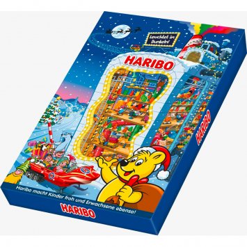 Haribo Adventskalender Allerlei gefüllt mit Mini Fruchtgummis 300g