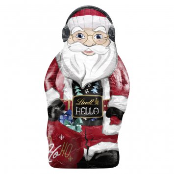Lindt HELLO Xmas Santa Hohlfigur aus Alpenvollmilch Schokolade 140g