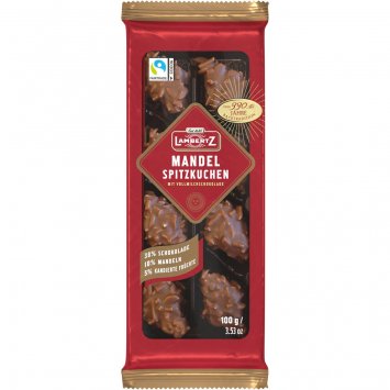 Lambertz Mandel Spitzkuchen Vollmilch und Zartbitterschokolade 100g