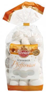 Wicklein Würzige Lebkuchen Pfeffernüsse mit weißer Zuckerglasur 300g