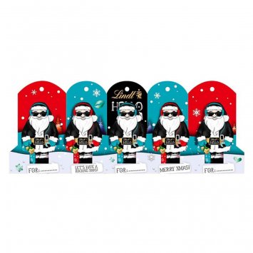 Lindt Hello Xmas Mini Santa aus Vollmilchschokolade 50g 5er Pack