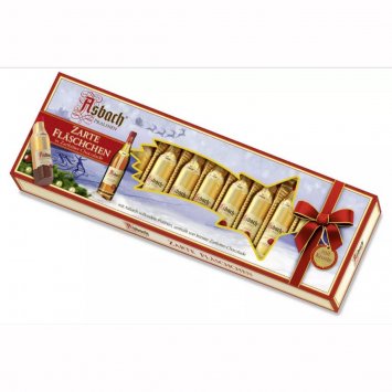 Asbach Weihnachtsfläschchen mit feinster Zartbitterschokolade 150g