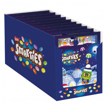 Smarties Adventskalender Milchschokolade Schokolinsen 194g 10er Pack